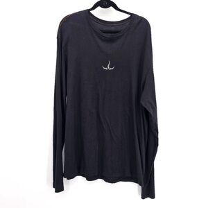 Prana long sleeve organic cotton embroidered t-shirt mens XL